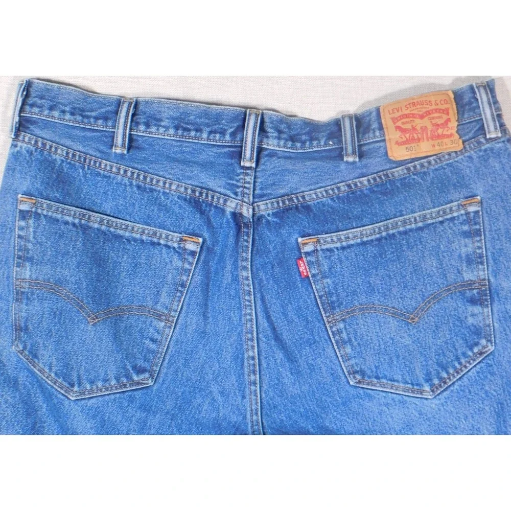 Levis 501 xx 40x30 Straight‎ Leg Button Fly 100% Cotton Made in Mexico